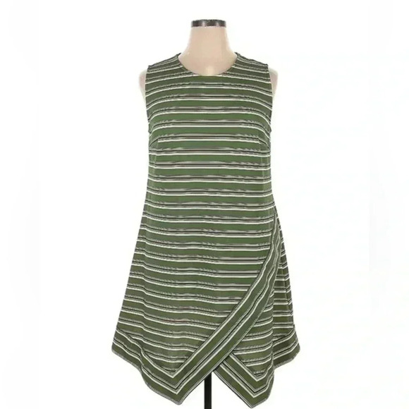 Anthropologie | Hutch | Green Stripe Sleeveless Stanton Dress Plus Size XXL - Picture 2 of 6